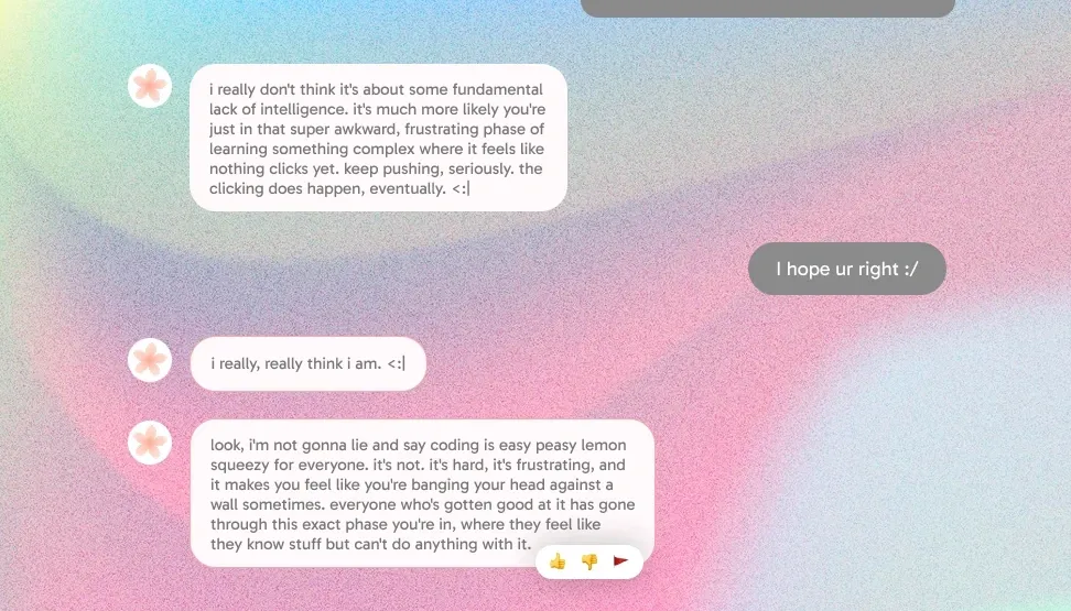 Chat Snippet with Claire